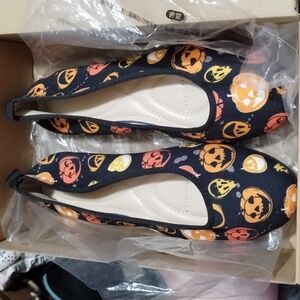 New Halloween shoes pumpkins slip on
